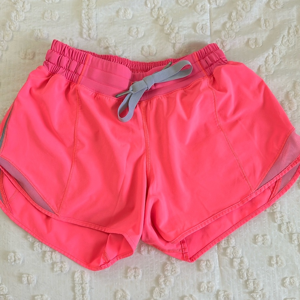 Bright pink lululemon shorts, size 4
